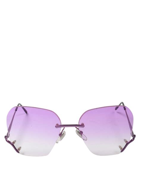 versace frameless sunglasses